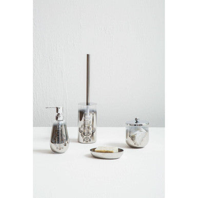 Orsina Elissa Silver Ombre Soap Dispenser | Refillable Bathroom Accessory