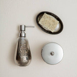 Orsina Elissa Silver Ombre Soap Dispenser | Refillable Bathroom Accessory