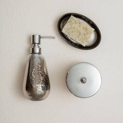 Orsina Elissa Silver Oval Soap Dish | Modern Metal Bathroom Holder