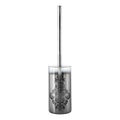 Orsina Elissa Toilet Brush and Holder – Silver Ombre Bathroom Set