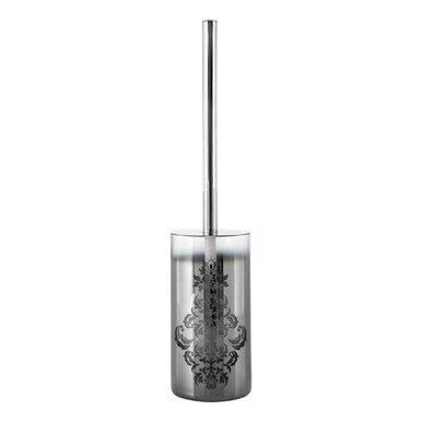 Orsina Elissa Toilet Brush and Holder – Silver Ombre Bathroom Set