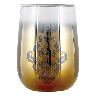 Orsina Elissa Gold Ombre Tumbler – Fluted Glass Makeup Brush Holder