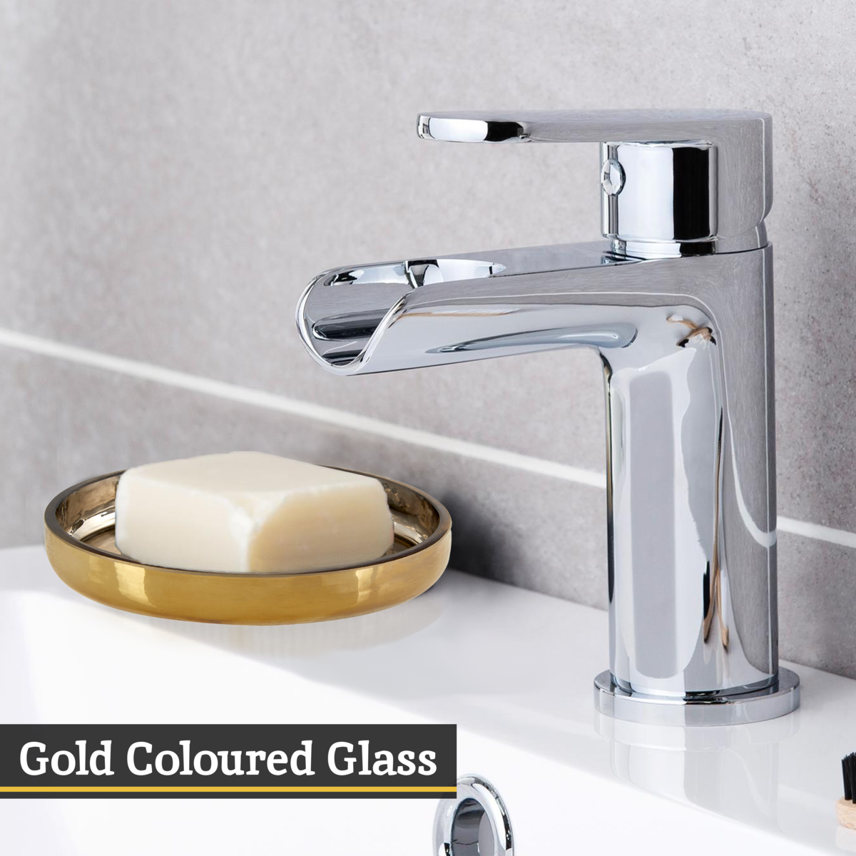 Orsina Elissa Oval Gold Soap Dish – Luxury Metal Bathroom Soap Holder