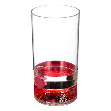 Orsina Acrylic Hearts Tumbler – Glitter Floating Heart Bathroom Cup