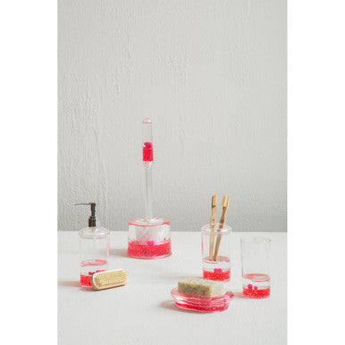 Orsina Acrylic Hearts Tumbler – Glitter Floating Heart Bathroom Cup
