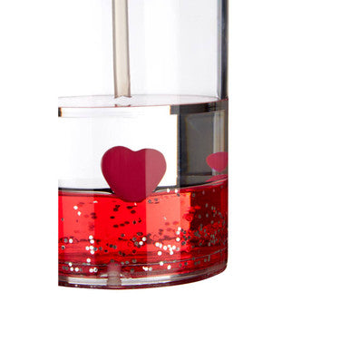 Orsina Floating Hearts Acrylic Lotion Dispenser | Clear Soap Pump