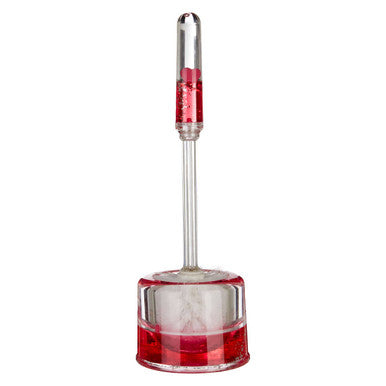 Orsina Floating Hearts Toilet Brush Holder – Clear Acrylic Bathroom Decor