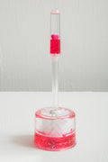 Orsina Floating Hearts Toilet Brush Holder – Clear Acrylic Bathroom Decor