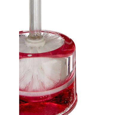 Orsina Floating Hearts Toilet Brush Holder – Clear Acrylic Bathroom Decor