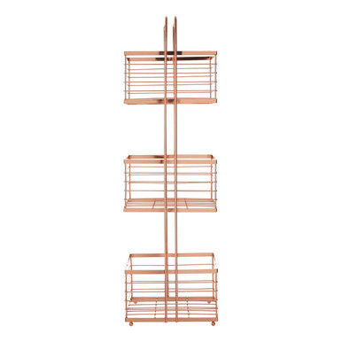 Orsina Linnea Rose Gold Rectangular Storage Caddy | Vanity Organiser