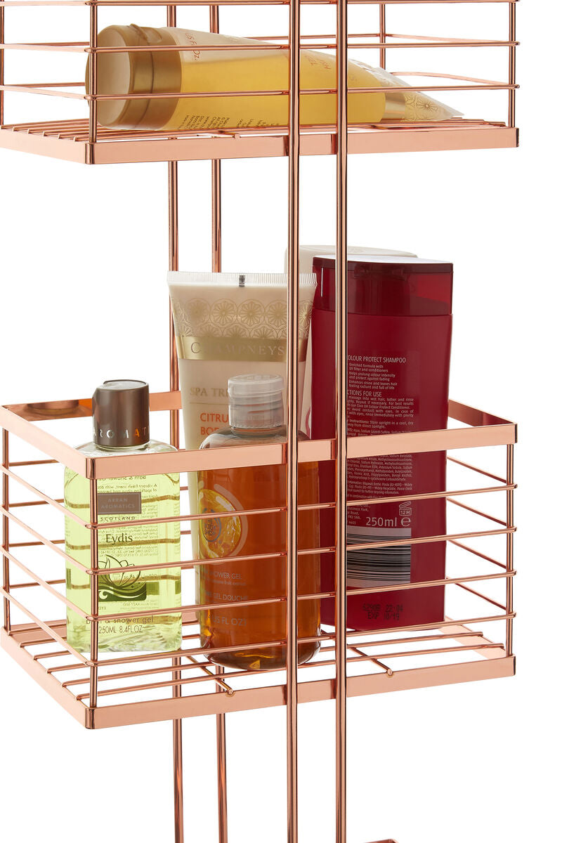 Orsina Linnea Rose Gold Rectangular Storage Caddy | Vanity Organiser