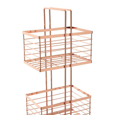 Orsina Linnea Rose Gold Rectangular Storage Caddy | Vanity Organiser