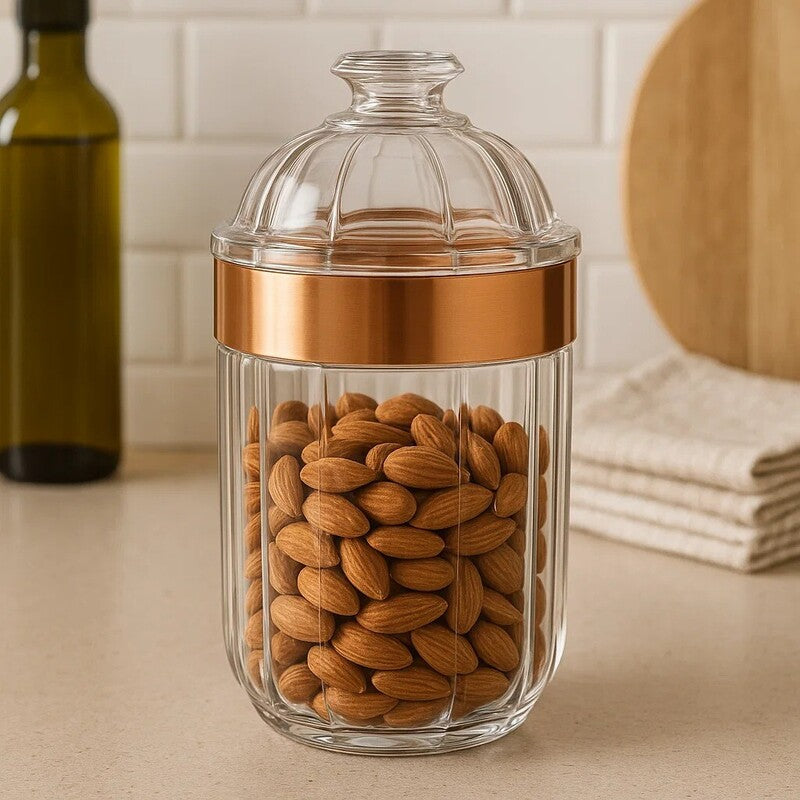 Orsina Guan Medium Rose Gold Acrylic Storage Jar | Airtight Organiser