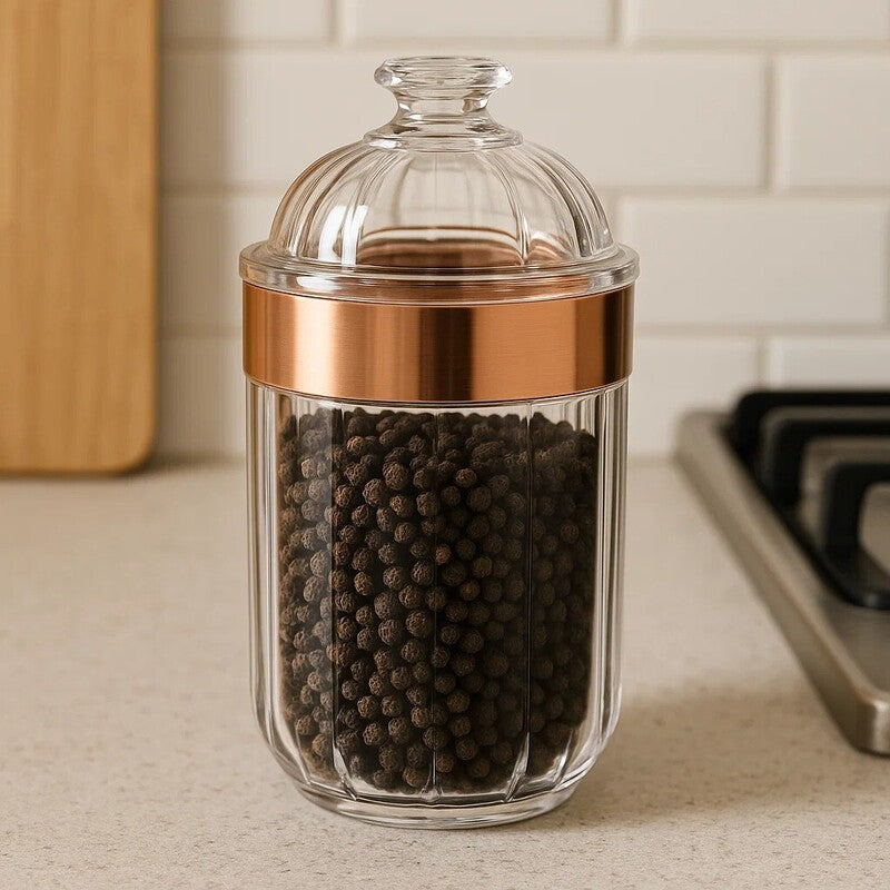 Orsina Guan Medium Rose Gold Acrylic Storage Jar | Airtight Organiser