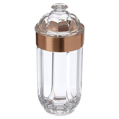 Orsina Guan Large Rose Gold Acrylic Storage Jar | Fluted Canister