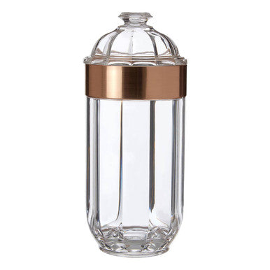Orsina Guan Large Rose Gold Acrylic Storage Jar | Fluted Canister