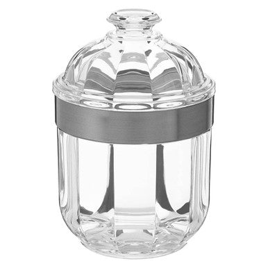 Orsina Guan Small Silver Acrylic Storage Jar | Clear Vanity Canister