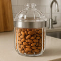 Orsina Guan Small Silver Acrylic Storage Jar | Clear Vanity Canister