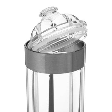 Orsina Guan Large Silver Acrylic Storage Jar | Airtight Kitchen Canister