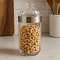 Orsina Guan Large Silver Acrylic Storage Jar | Airtight Kitchen Canister