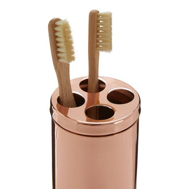 Orsina Clara Rose Gold Toothbrush Holder – Modern Bathroom Organizer