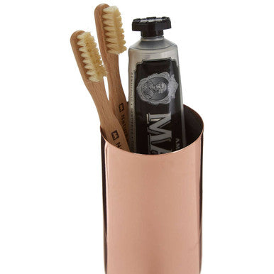 Orsina Clara Rose Gold Bathroom Tumbler | Modern Luxury Vanity Cup