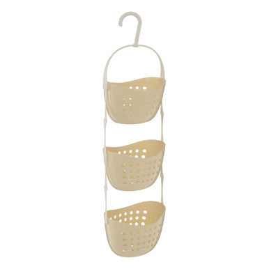 Orsina Dara 3 Tier Cream Shower Caddy | Modern Bathroom Storage Rack