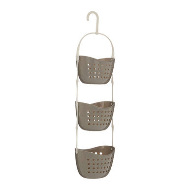 Orsina Dara 3 Tier Grey Shower Caddy | Modern Bathroom Organiser