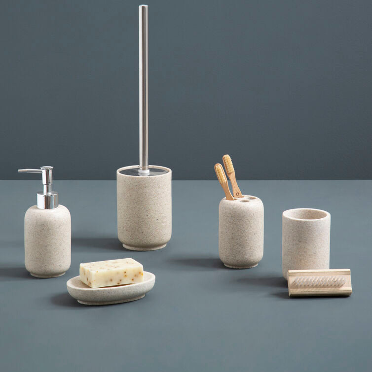 Orsina Canyon Toilet Brush – Natural Speckled Minimalist Bathroom Set