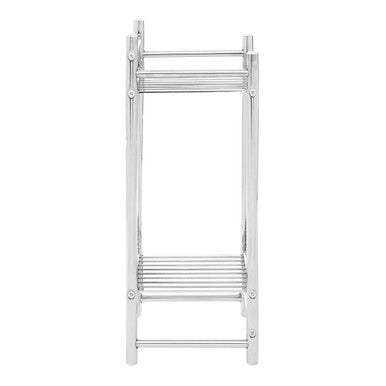 Orsina Dara Chrome 2-Tier Bathroom Shelves | Modern Storage Organizer