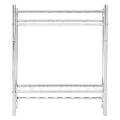Orsina Dara Chrome 2-Tier Bathroom Shelves | Modern Storage Organizer