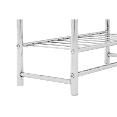 Orsina Dara Chrome 2-Tier Bathroom Shelves | Modern Storage Organizer