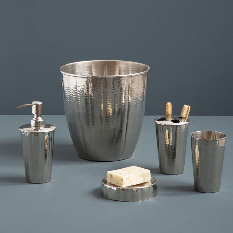 Orsina Vaco Hammered Nickel Bathroom Tumbler & Toothbrush Holder