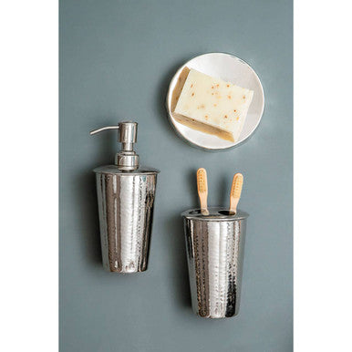 Orsina Hammered Nickel Lotion Dispenser – Bathroom Soap Pump