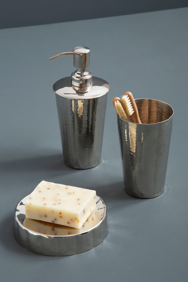 Orsina Hammered Nickel Lotion Dispenser – Bathroom Soap Pump