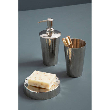 Orsina Hammered Nickel Lotion Dispenser – Bathroom Soap Pump