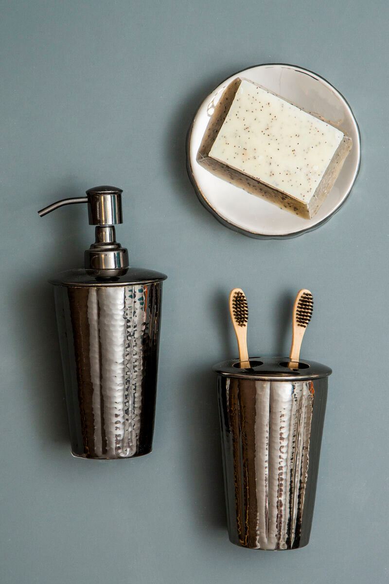 Orsina Vaco Toothbrush Holder – Hammered Black Nickel Finish