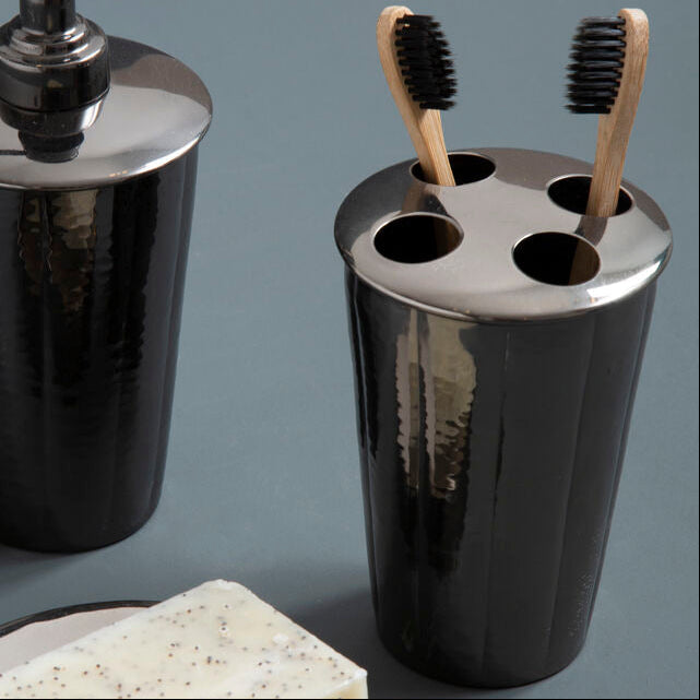 Orsina Vaco Toothbrush Holder – Hammered Black Nickel Finish