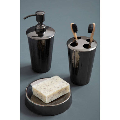 Orsina Vaco Lotion Dispenser – Hammered Black Nickel Finish