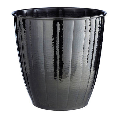 Orsina Vaco Hammered Black Nickel Waste Bin | Modern Bathroom Bin