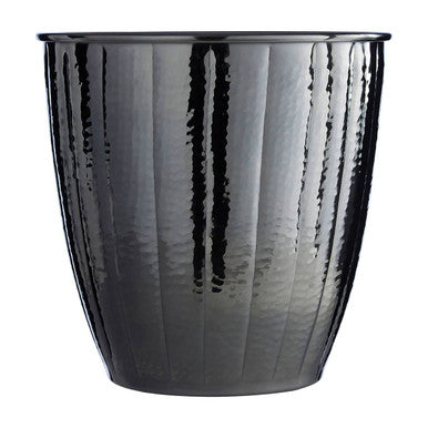 Orsina Vaco Hammered Black Nickel Waste Bin | Modern Bathroom Bin