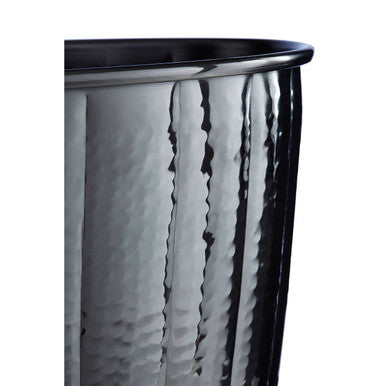 Orsina Vaco Hammered Black Nickel Waste Bin | Modern Bathroom Bin