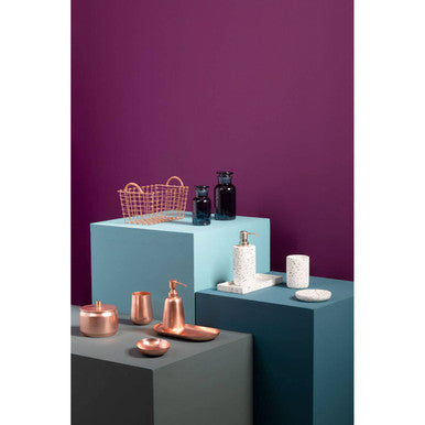 Orsina Traze Copper Finish Soap Dish – Modern Bathroom Sink Holder