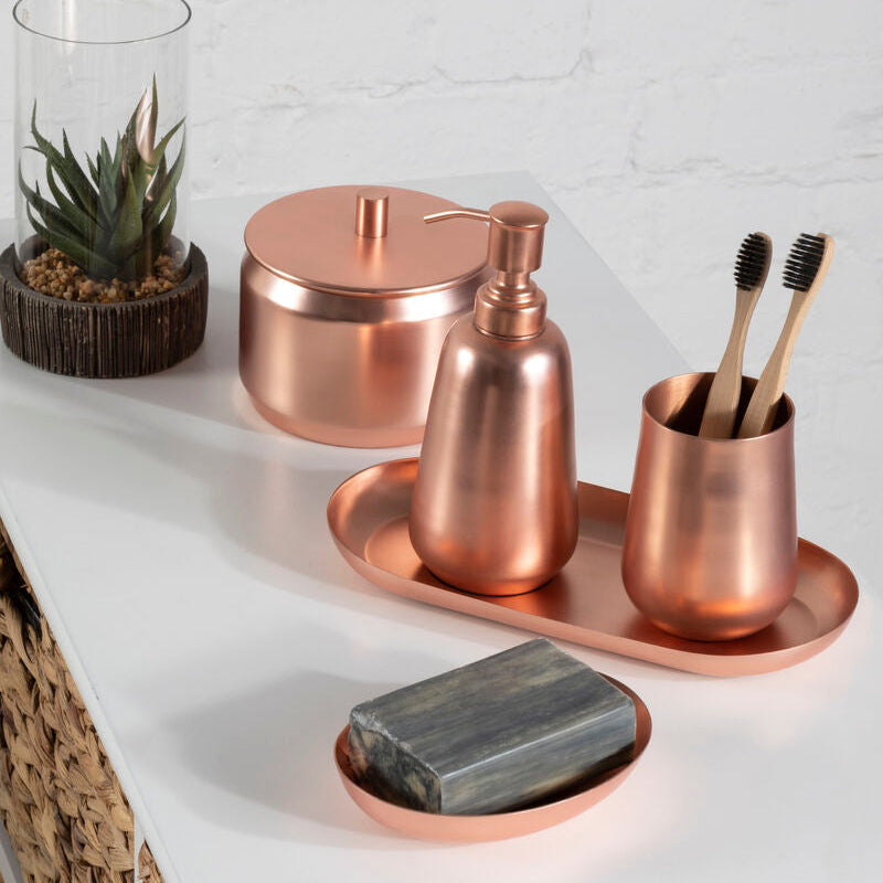 Orsina Copper Finish Lotion Dispenser – Modern Bathroom Soap Pump
