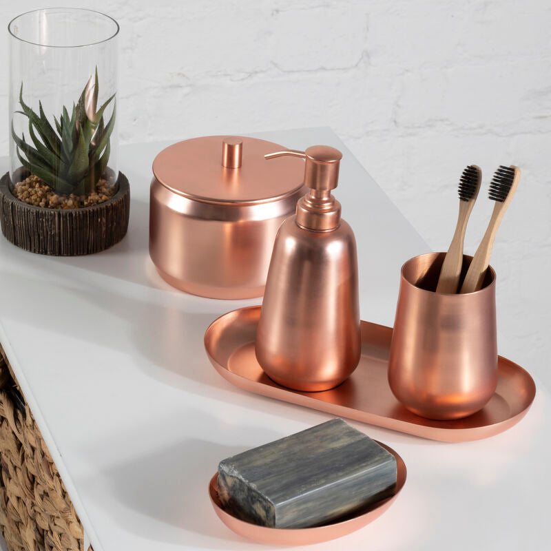 Orsina Traze Copper Finish Tumbler – Modern Toothbrush Holder