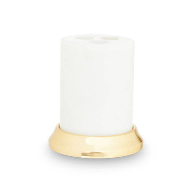 Orsina Mako White Marble Toothbrush Holder – Modern Vanity Organiser