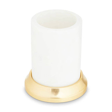 Orsina Mako White Marble Tumbler – Modern Stone Toothbrush Holder