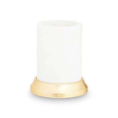 Orsina Mako White Marble Tumbler – Modern Stone Toothbrush Holder