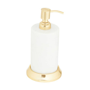 Orsina Mako White Marble Lotion Dispenser – Luxury Bathroom Soap Pump