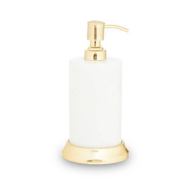 Orsina Mako White Marble Lotion Dispenser – Luxury Bathroom Soap Pump